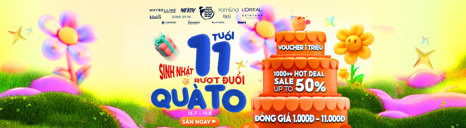 SIÊU SALE 11 TUỔI - UP TO 50%