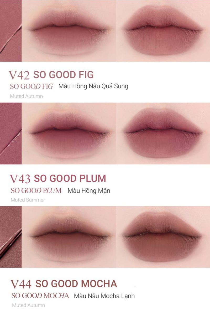 [MÀU 1-44] Son Kem Lì, Lên Màu Siêu Chuẩn Bbia Last Velvet Lip Tint 5g