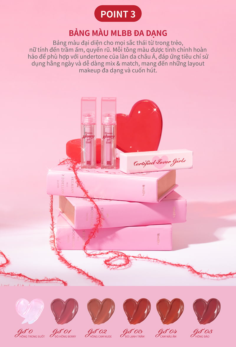 Son Bóng Pha Lê Căng Mọng, Bền Màu Merzy Bisous Glowy Gel Tint 4g