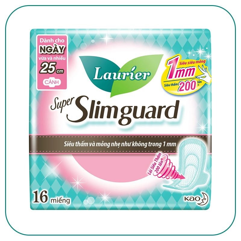 Băng Vệ Sinh Siêu Mỏng Bảo Vệ Laurier Super Slimguard 25cm 16 Miếng ...