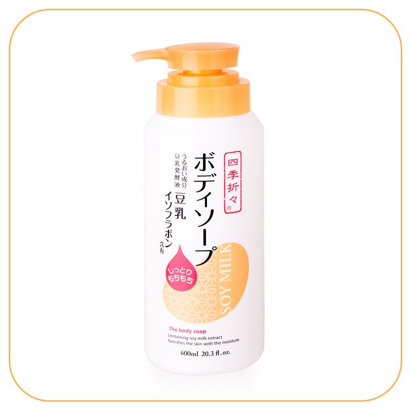 [600ml] Sữa Tắm Chiết Xuất Sữa Đậu Nành Shikioriori Soy Milk Body Soap