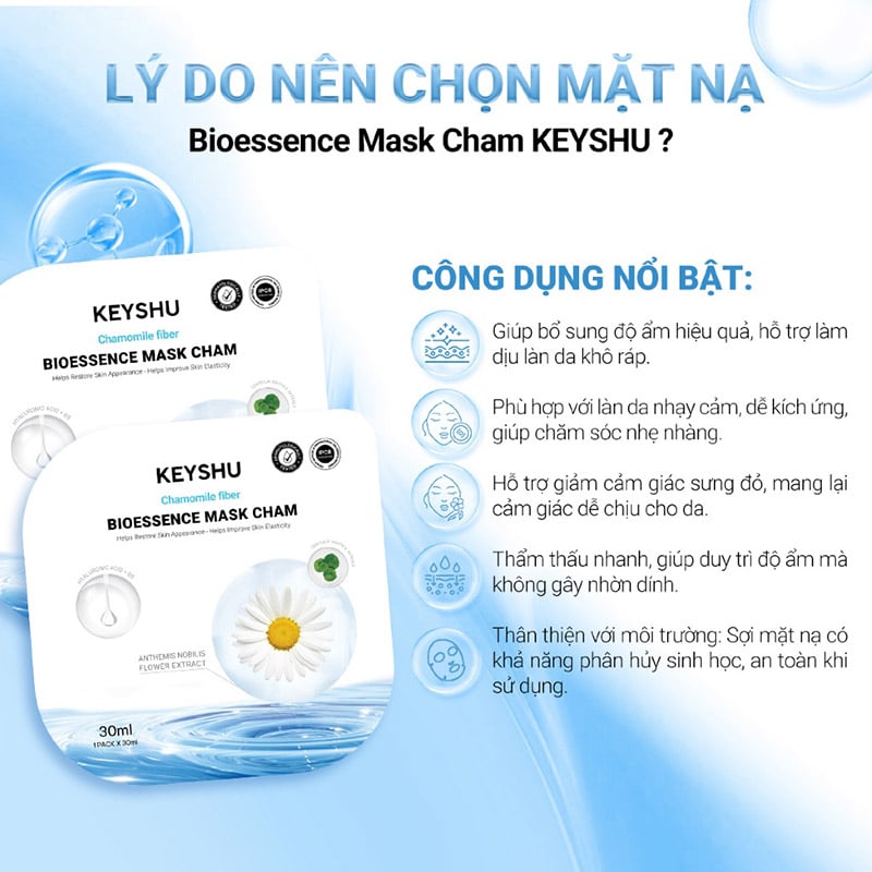 thegioiskinfood.com - Mặt Nạ Vitamin C Giúp Dưỡng Ấm, Làm Dịu Và Hỗ Trợ Dưỡng Sáng Keyshu Bioessence Mask C 30ml