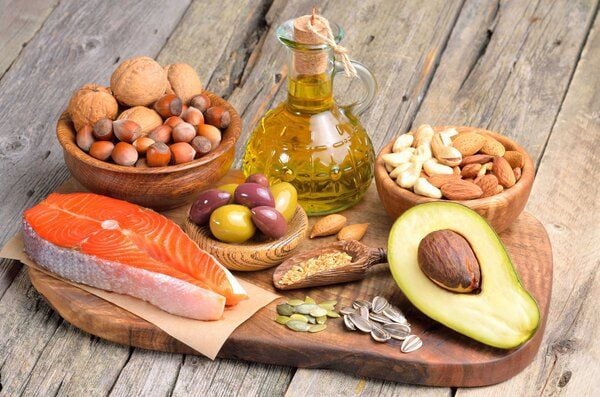 Healthy fats include two types: monounsaturated and polyunsaturated fats