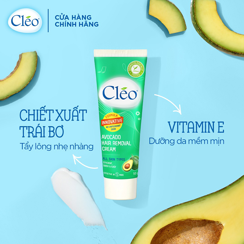 Kem Tẩy Lông Chiết Xuất Từ Bơ CLEO Avocado Hair Removal Cream