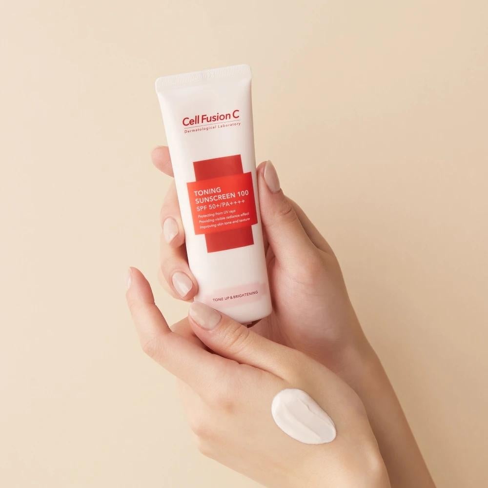 34.4 - thegioiskinfood.com - Kem chống nắng Cell Fusion C Toning Sunscreen 100 Nâng Tông 50ml