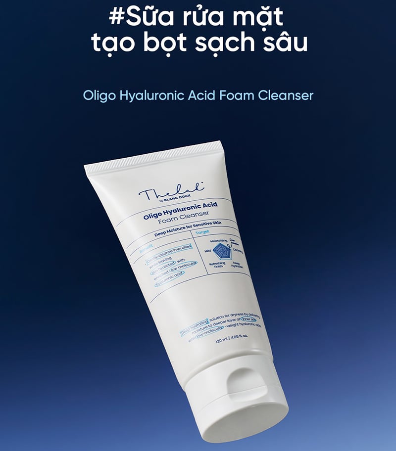 thegioiskinfood.com - Sữa Rửa Mặt Tạo Bọt, Làm Sạch Sâu, Dưỡng Ẩm THE LAB Oligo Hyaluronic Acid Foam Cleanser 120ml