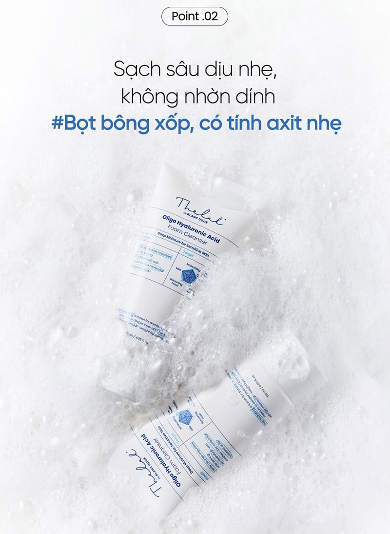 thegioiskinfood.com - Sữa Rửa Mặt Tạo Bọt, Làm Sạch Sâu, Dưỡng Ẩm THE LAB Oligo Hyaluronic Acid Foam Cleanser 120ml