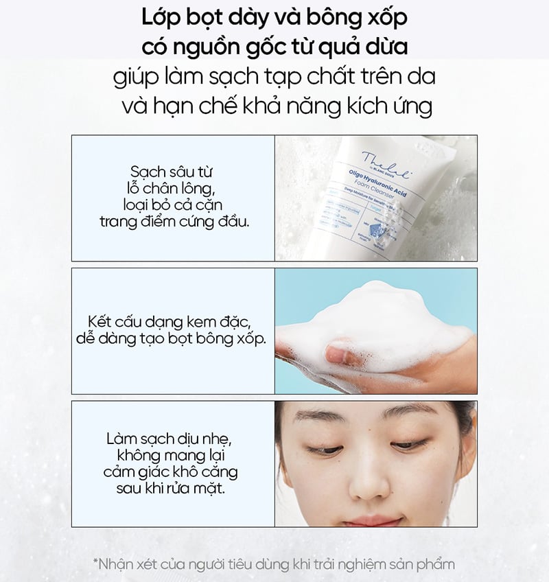 thegioiskinfood.com - Sữa Rửa Mặt Tạo Bọt, Làm Sạch Sâu, Dưỡng Ẩm THE LAB Oligo Hyaluronic Acid Foam Cleanser 120ml