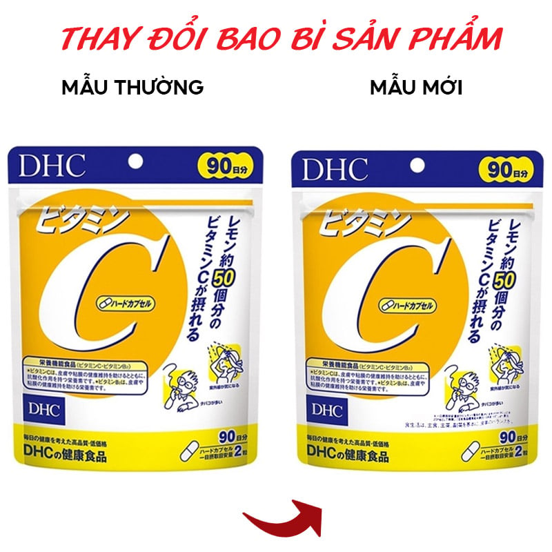 Viên Uống Hỗ Trợ Sức Đề Kháng, Trắng Da Bổ Sung Vitamin C DHC Vitamin C Hard Capsule