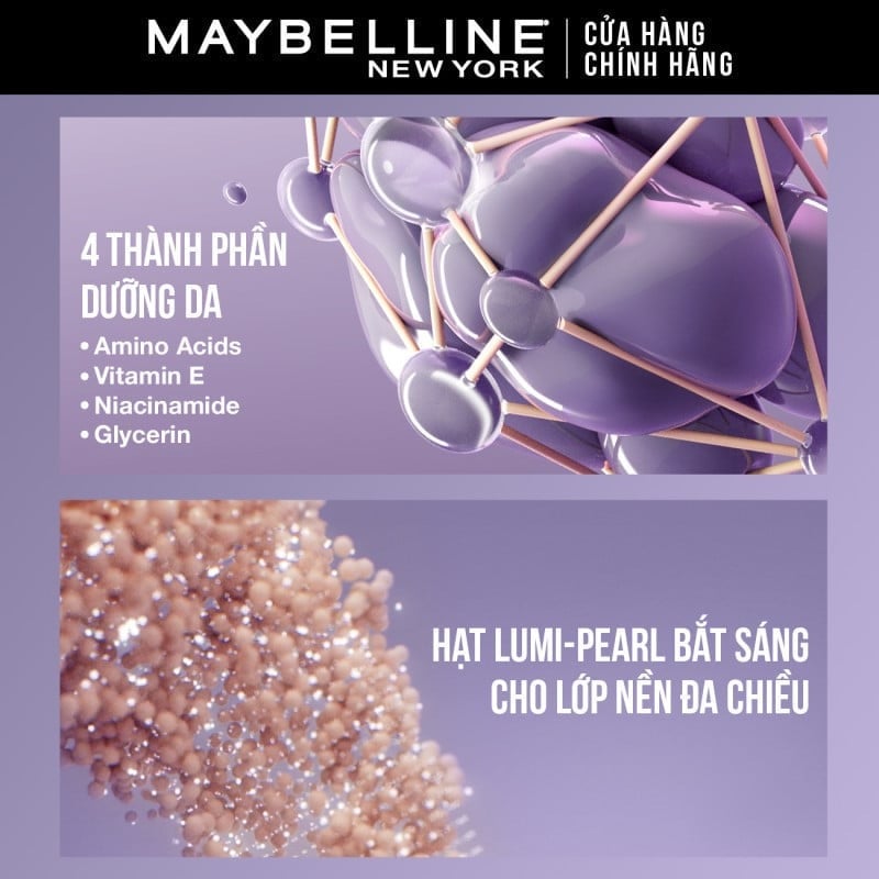 thegioiskinfood.com - (TEST) Kem Nền Bắt Sáng, Che Phủ Cao, Siêu Nhẹ Mặt Maybelline Super Stay Up To 30H Lumi Matte Foundation 35ml