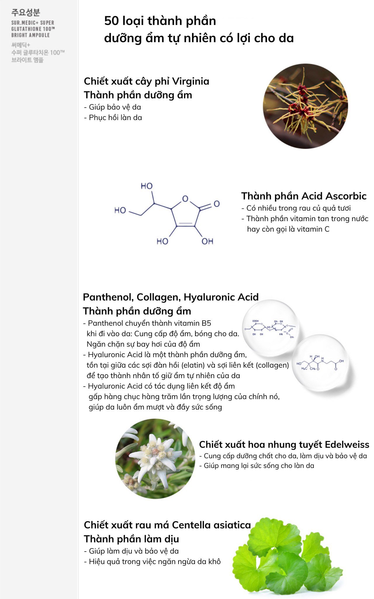thegioiskinfood.com - Tinh Chất Sur.Medic+ Hỗ Trợ Dưỡng Sáng Da Super Glutathione 100TM Bright Ampoule