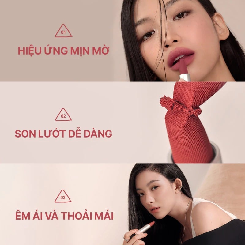 thegioiskinfood.com - son 3CE Cashmere Hug Lipstick