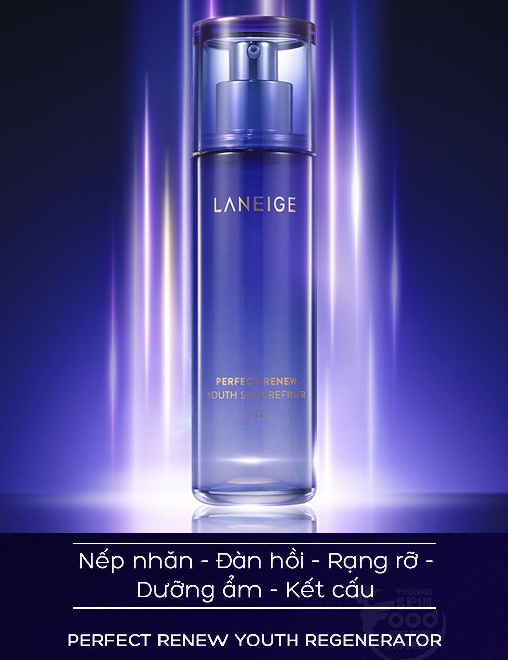 Nước Hoa Hồng Laneige Giúp Da Mềm Mịn, Săn Chắc Perfect Renew Youth Skin Refiner 120ml