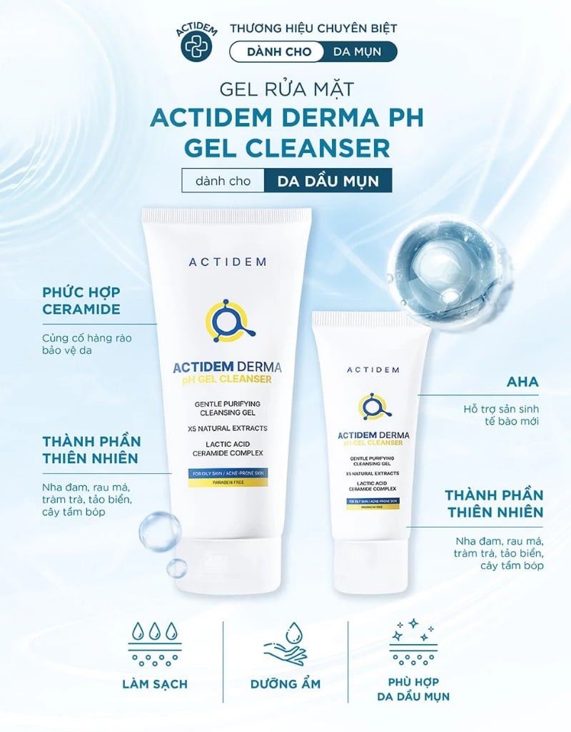 thegioiskinfood.com - Actidem Derma pH Gel Cleanser 150ml