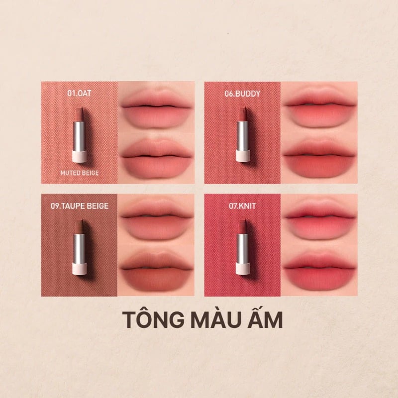 thegioiskinfood.com - son 3CE Cashmere Hug Lipstick