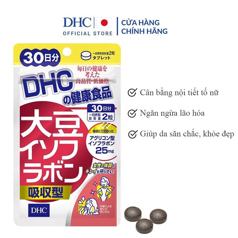 thegioiskinfood.com - [Gói 60 Viên/30 Ngày] Viên Uống DHC Mầm Đậu Nành Soy Isoflavone Absorption Type