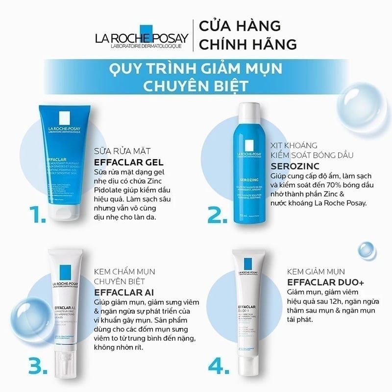thegioiskinfood.com - Kem Giảm Mụn La Roche-Posay Dành Cho Mụn Sưng Đỏ Effaclar A.I 15ml