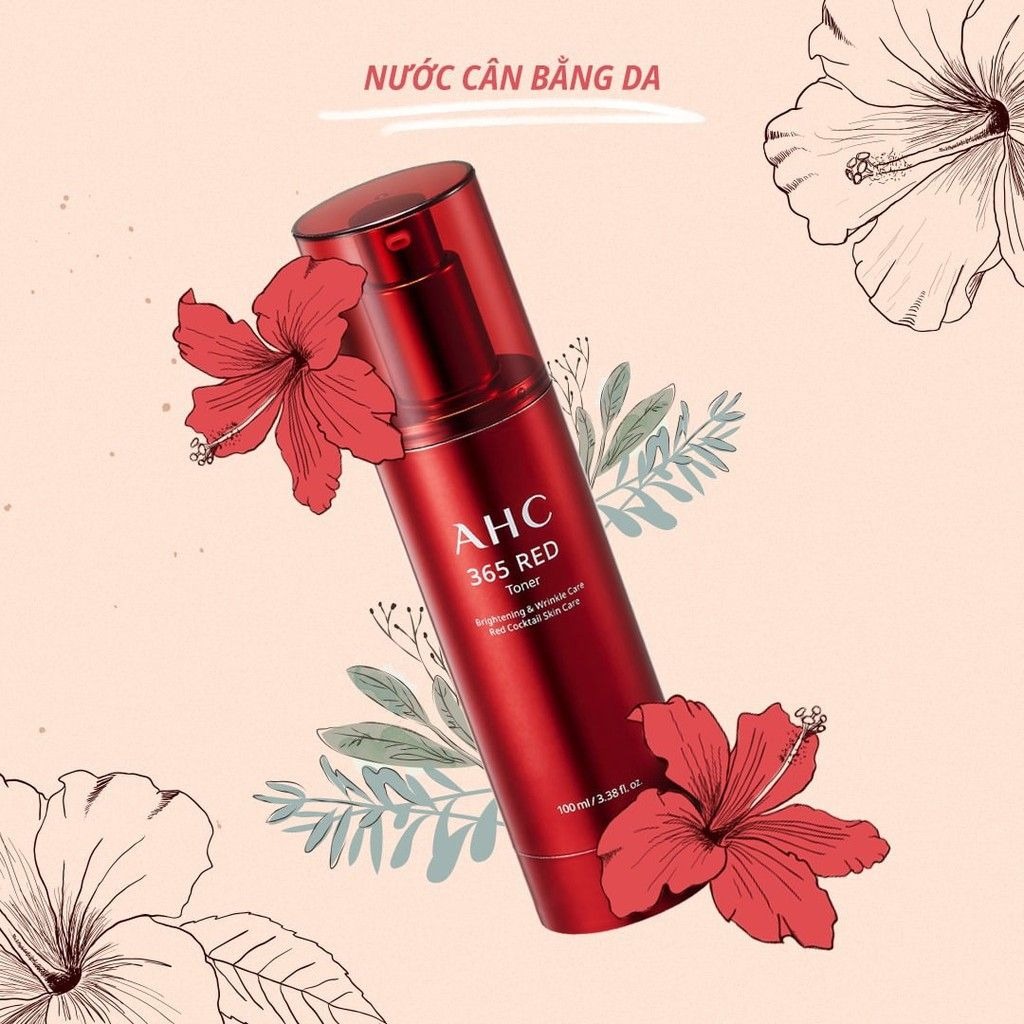 thegioiskinfood.com - Nước Hoa Hồng AHC Hỗ Trợ Làm Sáng Da 365 Red Toner 100ml