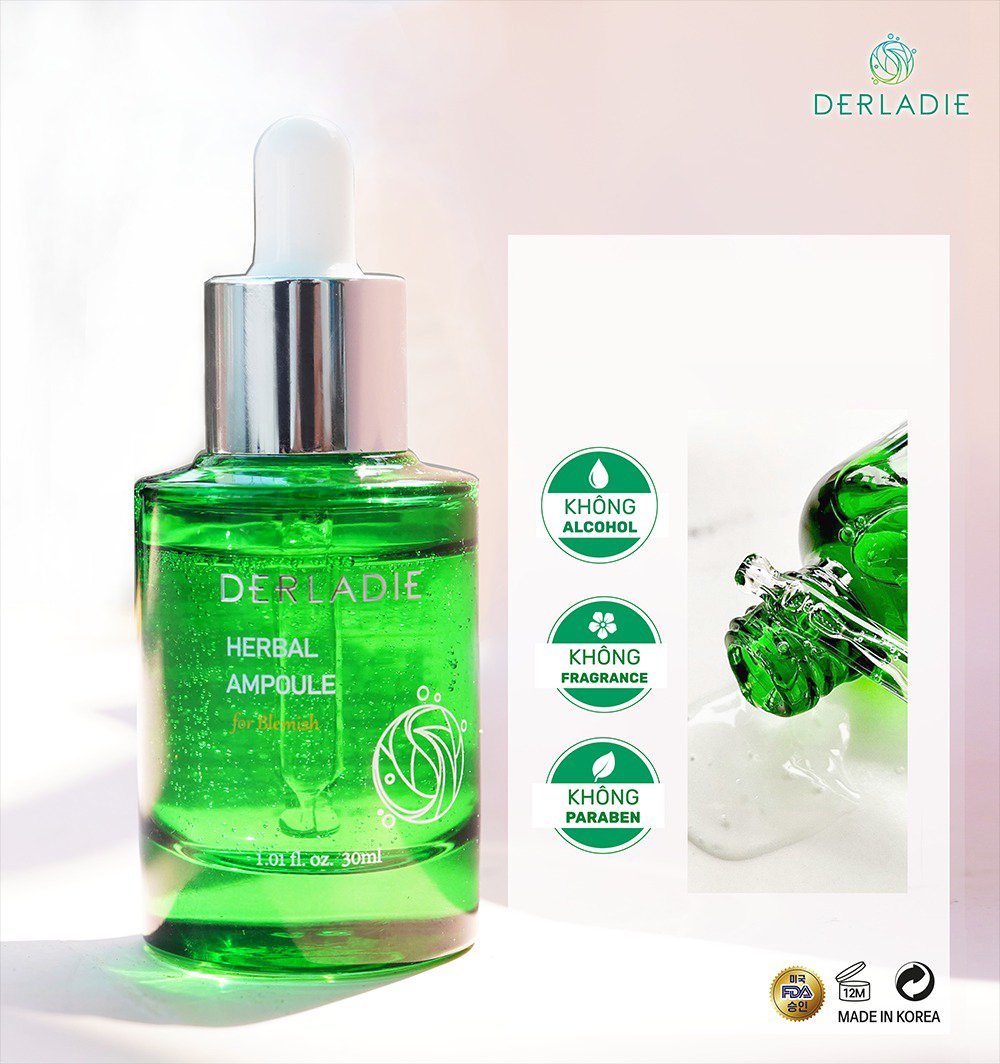 thegioiskinfood.com -  Serum Derladie Thảo Dược Hỗ Trợ Giảm Mụn Derladie Herbal Ampoule For Blemish 30ml