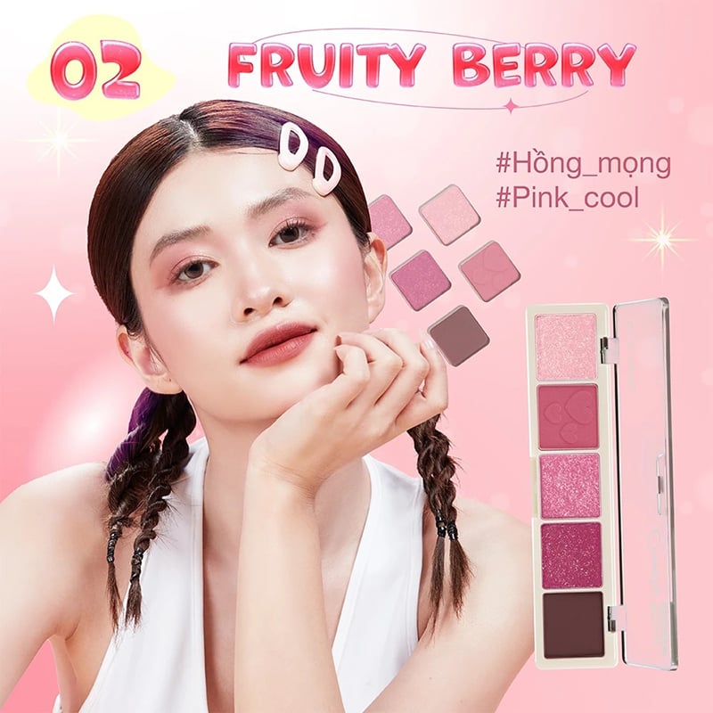thegioiskinfood.com - Bảng Phấn Mắt 5 Ô Màu Silkygirl Crunchy-Licious Shadow Bar