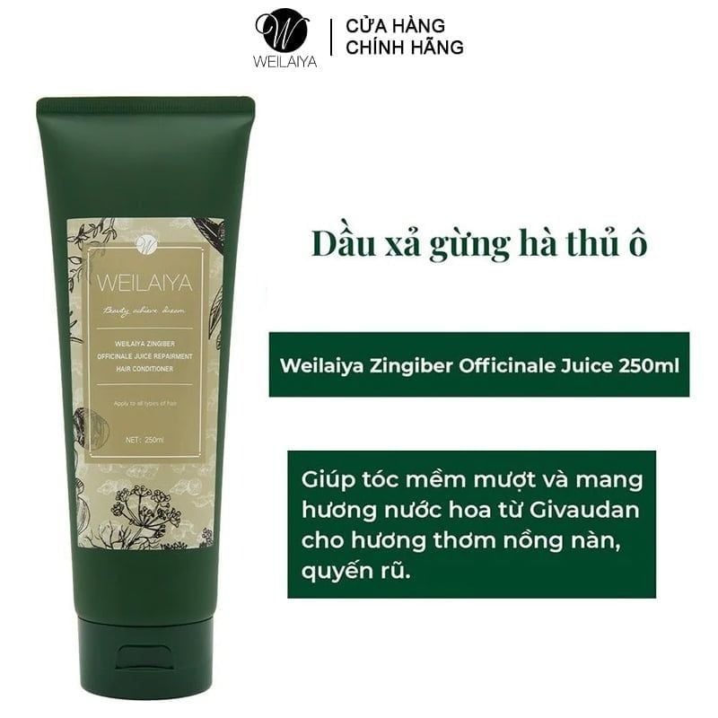 thegioiskinfood.com - Dầu Xả Dưỡng Ẩm Tóc, Chiết Xuất Gừng, Hà Thủ Ô Weilaiya Ginger Conditioner 250ml