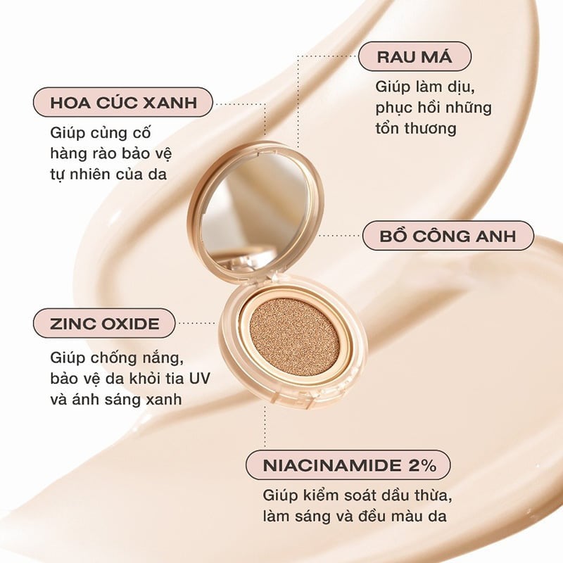 thegioiskinfood.com - Phấn Nước OFÉLIA Mịn Lì Lâu Trôi Uncovered Longwear Cushion SPF50+/PA++++ 12g