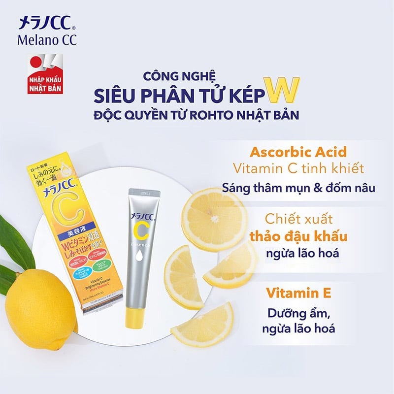 thegioiskinfood.com - Tinh Chất Melano CC Hỗ Trợ Dưỡng Sáng Da, Mờ Thâm Nám Whitening Essence 20ml