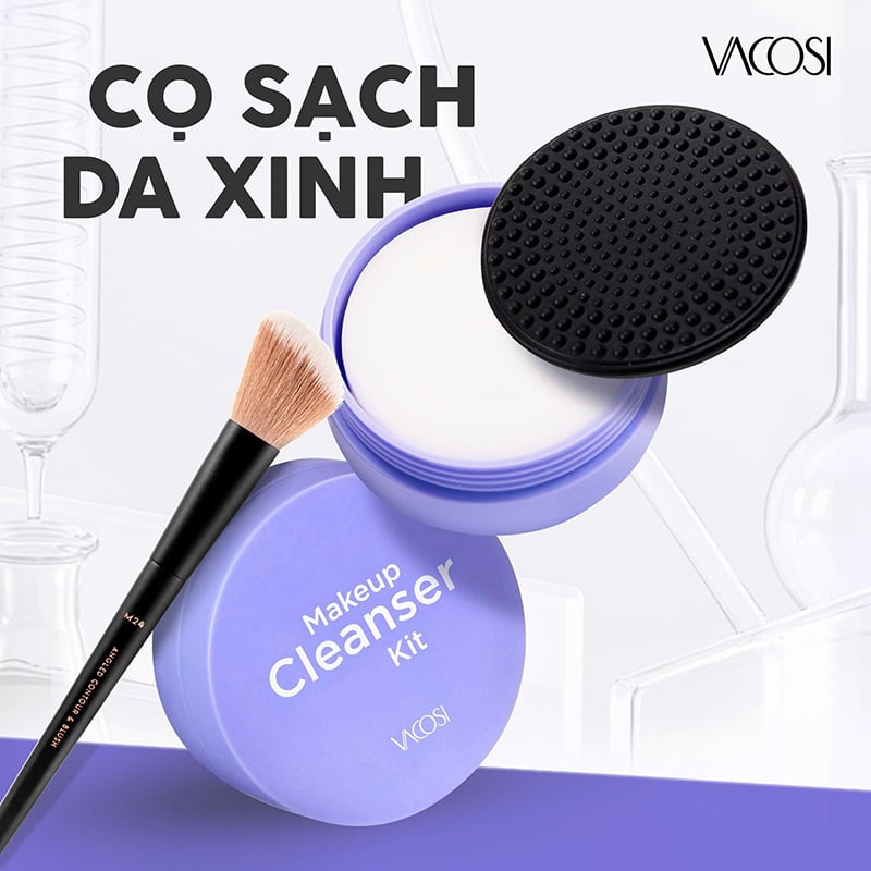 thegioiskinfood.com - Hộp Rửa Cọ Trang Điểm Kèm Xà Phòng Vacosi Makeup Cleanser Kit - DC14