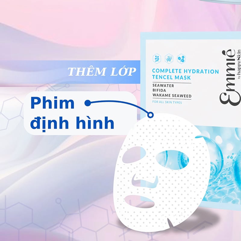 thegioiskinfood.com - Mặt Nạ Cấp Ẩm, Dưỡng Sáng Da Emmié By HappySkin Tencel Mask
