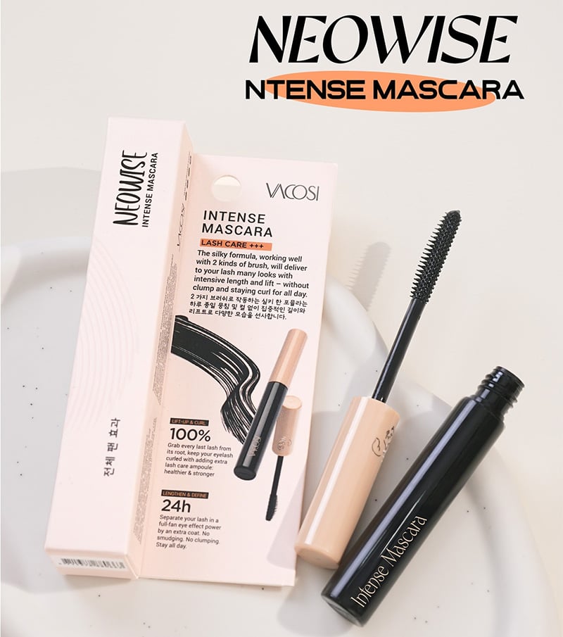 thegioiskinfood.com - Mascara Dạng Gel Dài Và Cong Mi Tự Nhiên Vacosi Neowise Intense Mascara - VM31