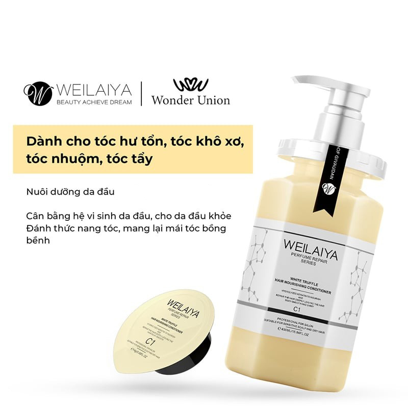 thegioiskinfood.com - Dầu Xả Weilaiya Phục Hồi Đa Tầng Nấm White Truffle Nourishing Conditioner 450ml