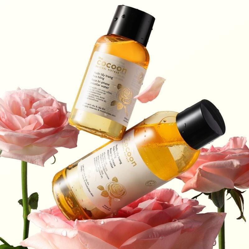 thegioiskinfood.com - Nước Tẩy Trang Cocoon Làm Sạch Sâu, Cấp Ẩm Rose Bi-Phase Micellar Water
