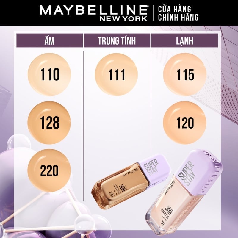 thegioiskinfood.com - (TEST) Kem Nền Bắt Sáng, Che Phủ Cao, Siêu Nhẹ Mặt Maybelline Super Stay Up To 30H Lumi Matte Foundation 35ml