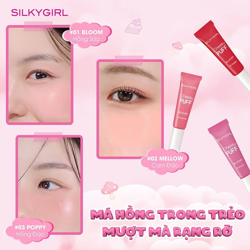 thegioiskinfood.com - Má Hồng Kem Silkygirl Cheeky Puff Blusher 6ml