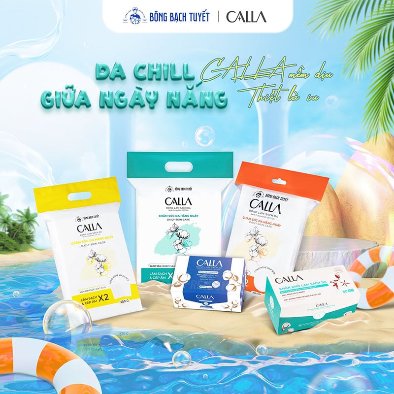 thegioiskinfood.com - Bông Tẩy Trang Làm Sạch Da Bông Bạch Tuyết Calla Facial Cotton Pads