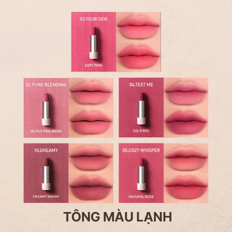 thegioiskinfood.com - son 3CE Cashmere Hug Lipstick