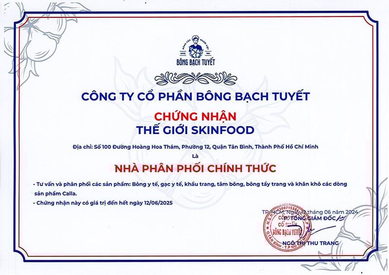 Thế Giới Skinfood - Đại lý phân phối chính hãng các sản phẩm BÔNG BẠCH TUYẾT tại Việt Nam