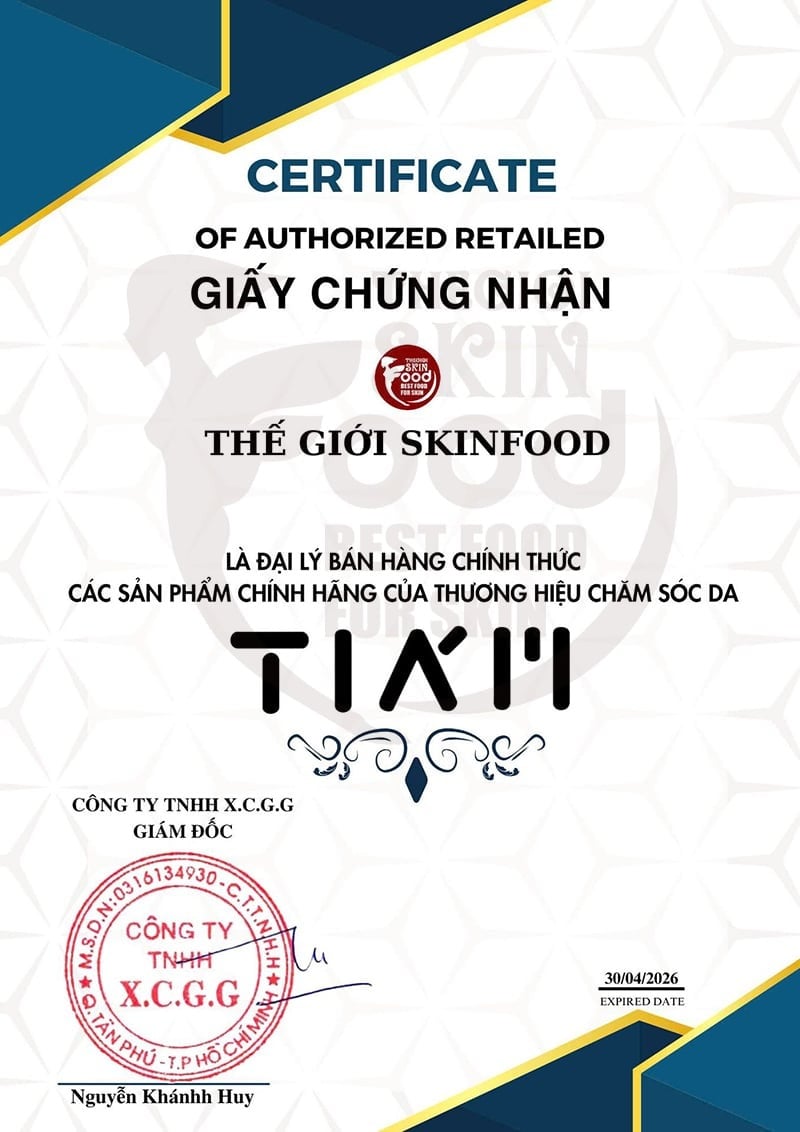 thegioiskinfood.com - Đại lý phân phối chính hãng các sản phẩm TIAM tại Việt Nam