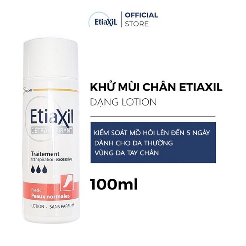 Xịt Khử Mùi Mồ Hôi Chân Etiaxil Unperspirant Lotion Treatment 100ml