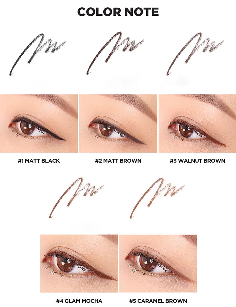 Chì Kẻ Mắt Siêu Mảnh, Lâu Trôi Lilybyred Starry Eyes am9 to pm9 Slim Gel Eyeliner