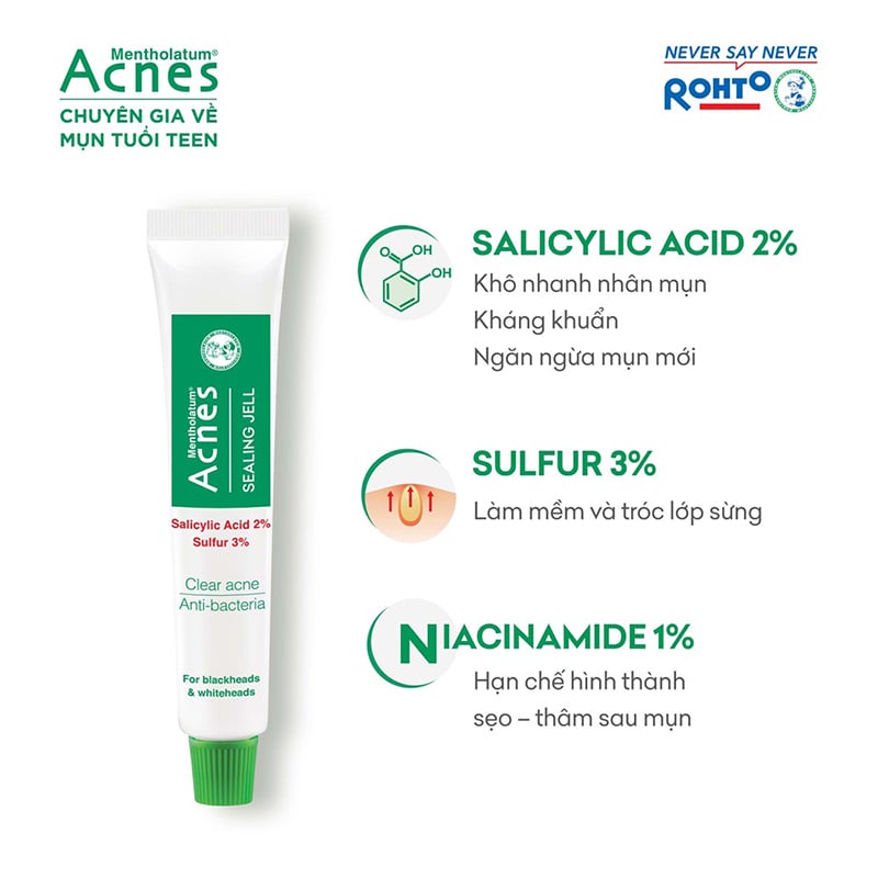 Gel Giảm Mụn Đầu Đen Và Mụn Đầu Trắng Acnes Sealing Jell