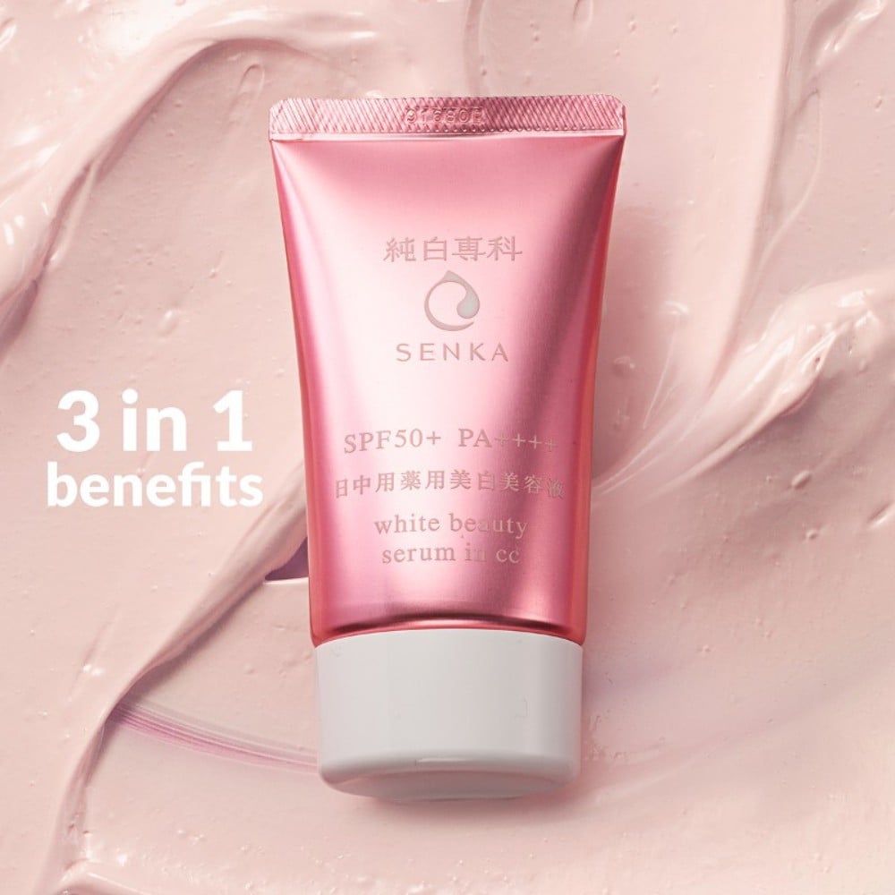 14.4 - thegioiskinfood.com - Kem chống nắng Senka White Beauty Serum In CC SPF 50 PA++++