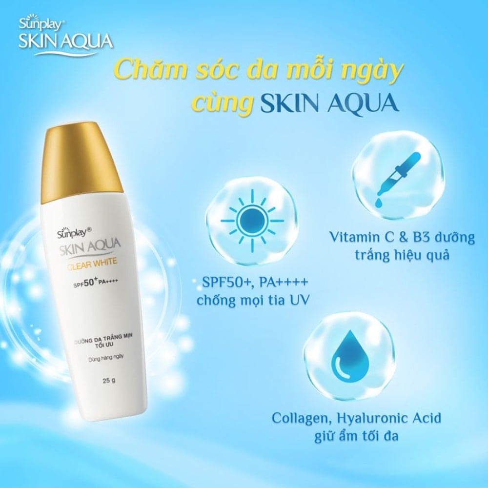 42.3 - thegioiskinfood.com - Kem chống nắng Sunplay Skin Aqua Clear White SPF 50+ PA++++