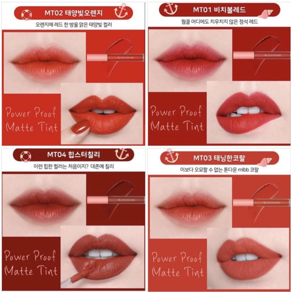 25.34 - thegioiskinfood - Bảng màu son Black Rouge All Day Power Proof Matte Tint