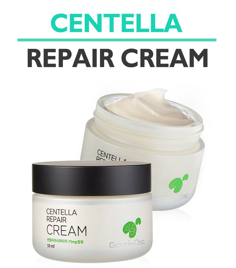 Kem Dưỡng Da Cấp Ẩm, Làm Dịu Da, Hỗ Trợ Mờ Thâm Nám GoodnDoc Centella Repair Cream 50ml