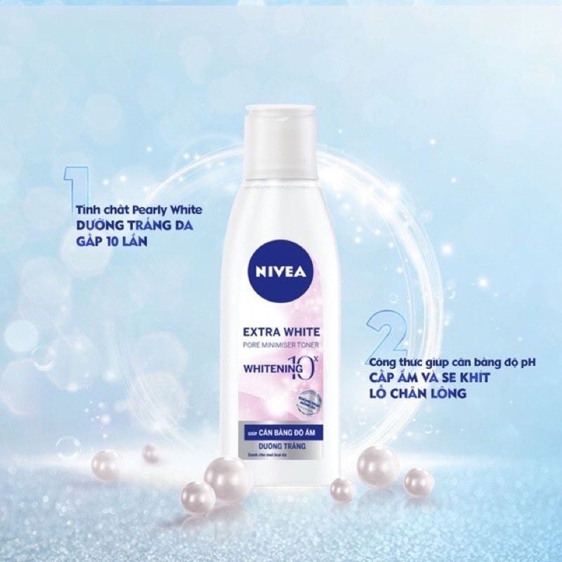 Nước Hoa Hồng Hỗ Trợ Dưỡng Trắng Da & Thu Nhỏ Lỗ Chân Lông Nivea Extra Bright Pore Minimising Toner