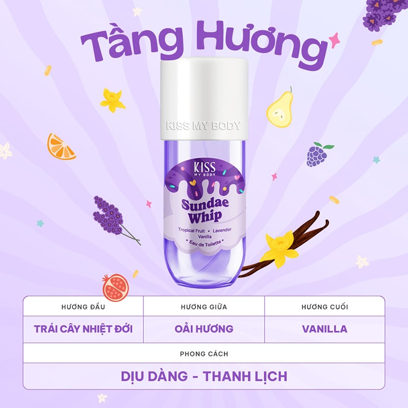 thegioiskinfood.com - Xịt Thơm Toàn Thân Hương Nước Hoa Kiss My Body 88ml