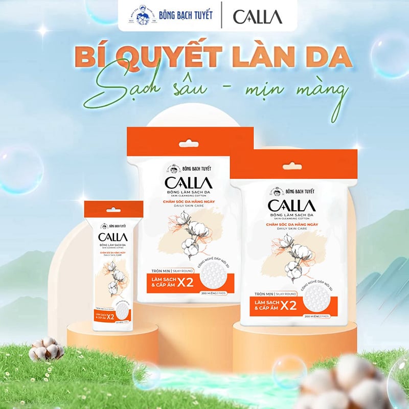thegioiskinfood.com - Bông Làm Sạch Da Calla Tròn 3D