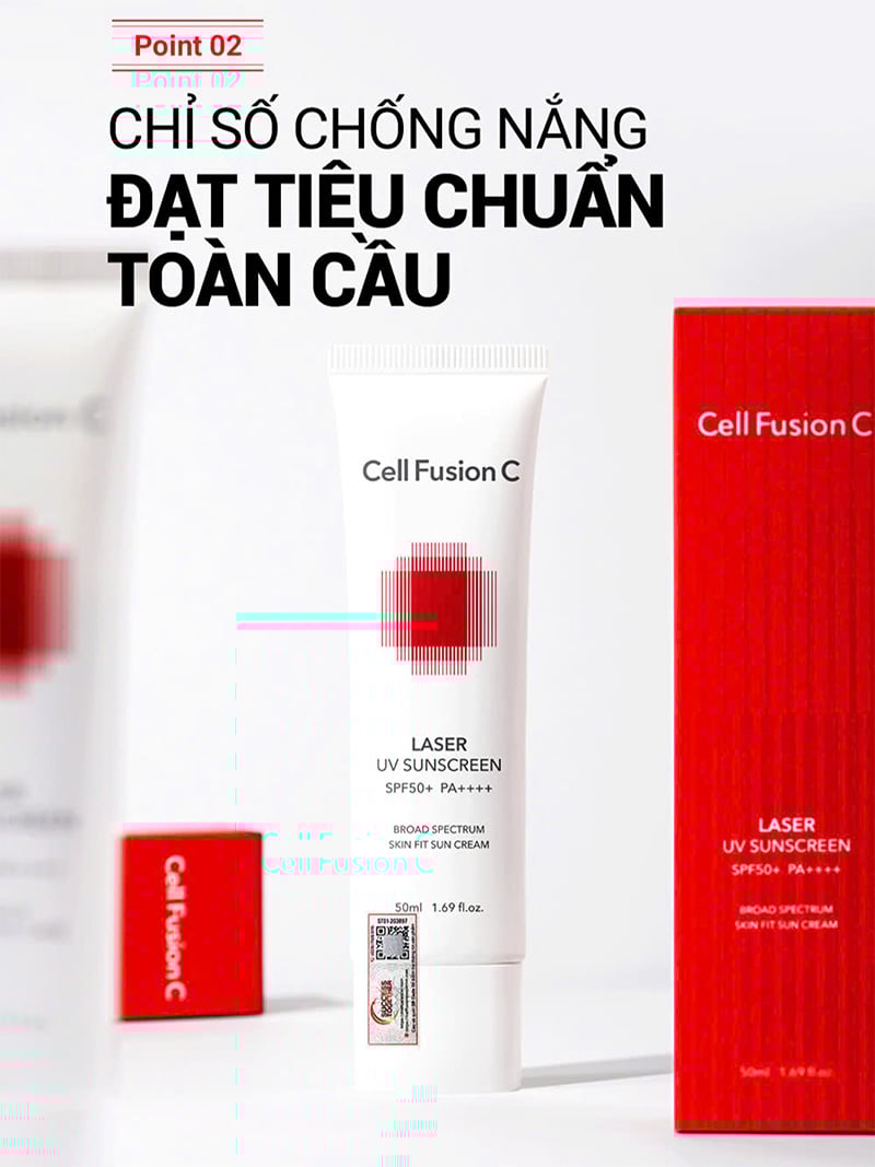 thegioiskinfood.com - Kem Chống Nắng Phổ Rộng Cho Da Treatment Cell Fusion C Laser Uv Sunscreen 100 Spf50+ Pa++++ 35ml + 35ml