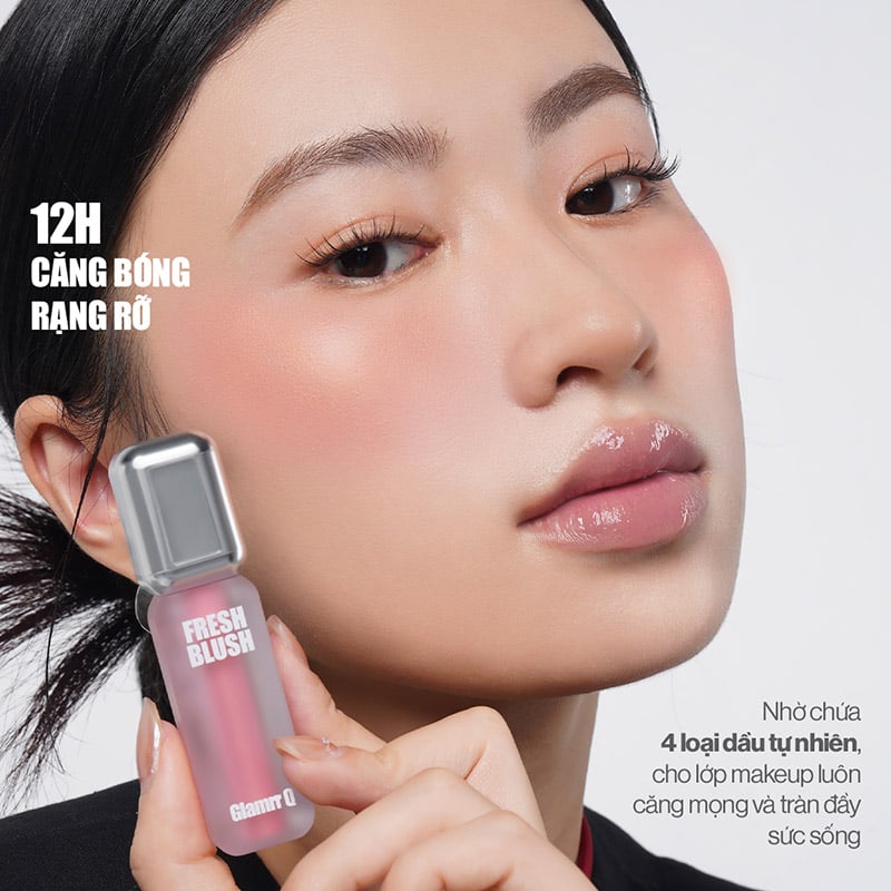 thegioiskinfood.com - Má Hồng Kem Căng Bóng Glamrr Q Glow Lasting Fresh Blush 3.8g
